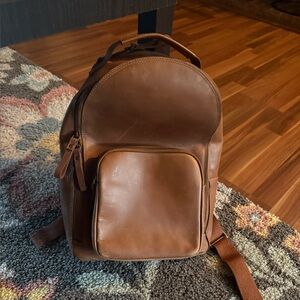 Able Tan Leather Backpack